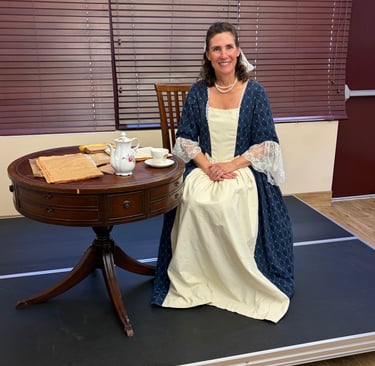 Actor posing as Abigail Adams