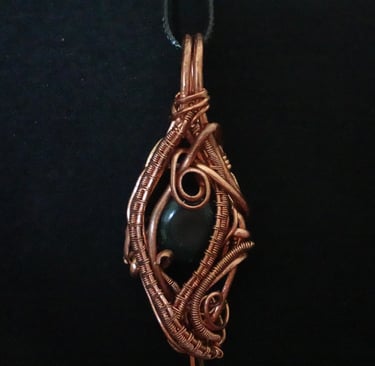 Dark Green Moss Agate Pendant
