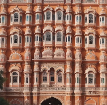 A scenic view of Kerala's backwaters with traditional houseboats gliding through calm waters.
