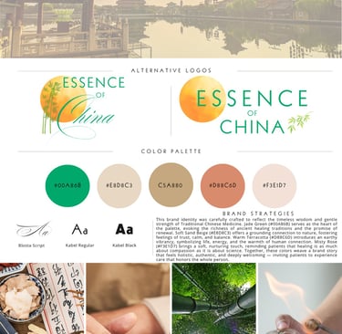 brand board redone with a more traditional, yet modern approach. 