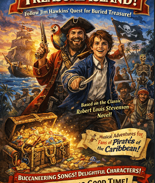 Treasure Island from easy musicals poster