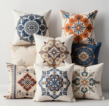 A cozy sublimated pillow showcasing a fun, food-themed illustration that matches the brand’s playful vibe.