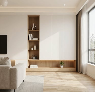 Bright living room with modern inventory