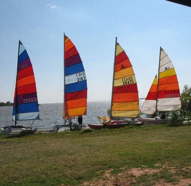 Wichita Falls Sailing Club, sandy beach at Lake Arrowhead, TX