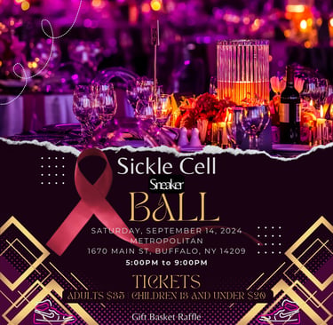 Sickle Cell Sneaker Ball Flyer created by GMC Exquisite Events