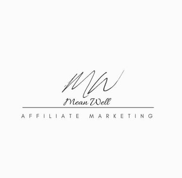 Mean Well Affiliate Marketing logo featuring a black script signature and clean serif typography.