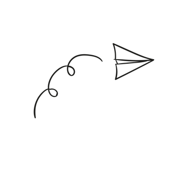 a black and white photo of a paper plane