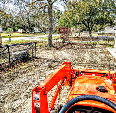 grading for new gravel installation