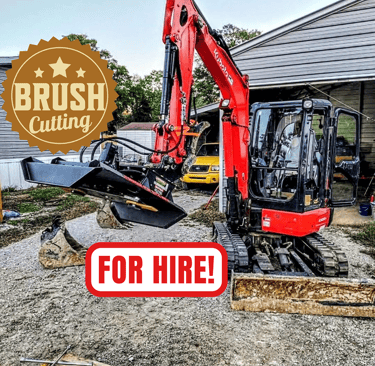 excavator heavy duty brush mower