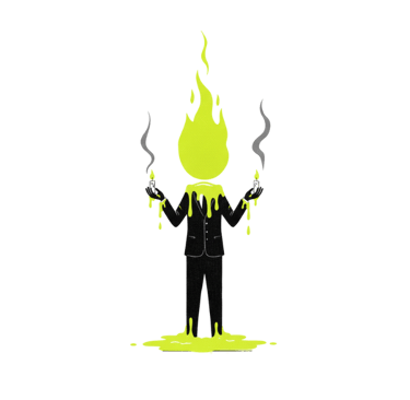 "Silhouette brûlant d'intensité – l'épuisement entrepreneurial face à l'absence de systèmes durables