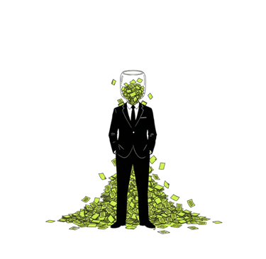 "Bocal-tête débordant de post-it et montagne de notes – la charge mentale du non-suivi"