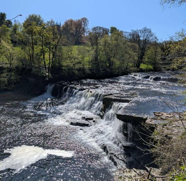 the middle falls at Aysgarth Falls Yorkshire Dales