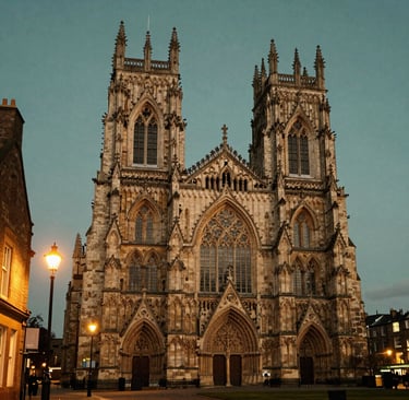 image of a large church in York that visitors can be amazed  at. 