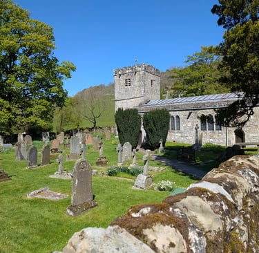 Hubberholme Church - lovely church with beauiful stained glass windows