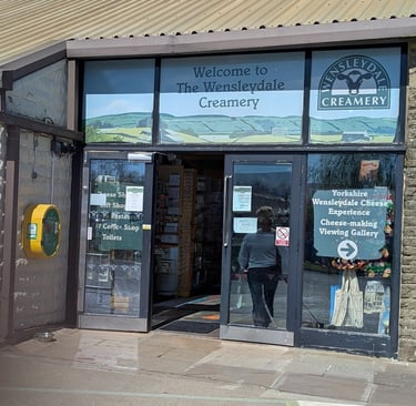 the entrance of the Wensleydale Creamery