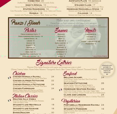 Menu Page 1