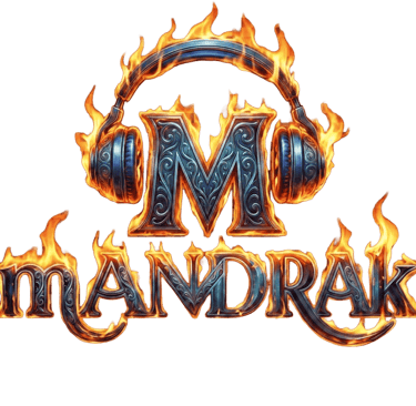 Button that takes you to the Galery page. It represents the mANDRAk logo of letter M with headphones