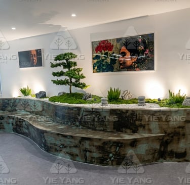 Indoor moss and Bonsai garden at EPMB Glenmarie, Shah Alam.