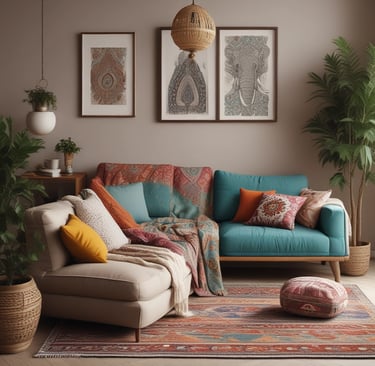 A stylish bedroom set showcasing a wooden bed frame with matching nightstands and tasteful decor.