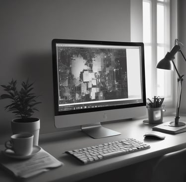 Close-up of hands sketching wireframes on paper next to a coffee cup.