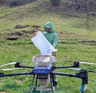 Filling agriculture drone with product