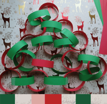 A chain made of red and green paper to count down the days left until Christmas