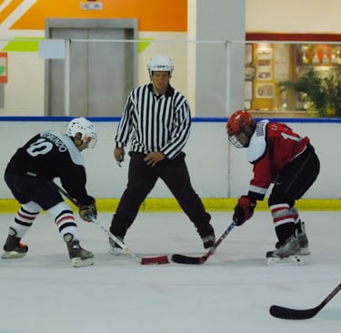 James Kodrowski a volunteer referee during the Singapore Ice Hockey Association's formative years