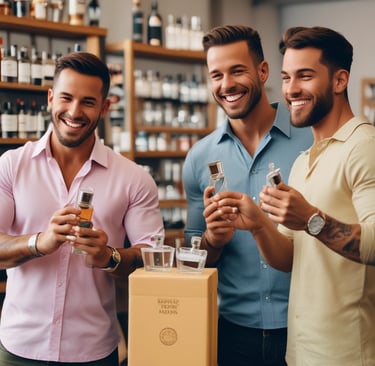 A group of influencers celebrating a successful campaign launch outdoors.