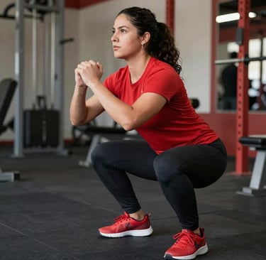 Before-and-after side-by-side photos showing a client’s impressive glute and overall body transformation.