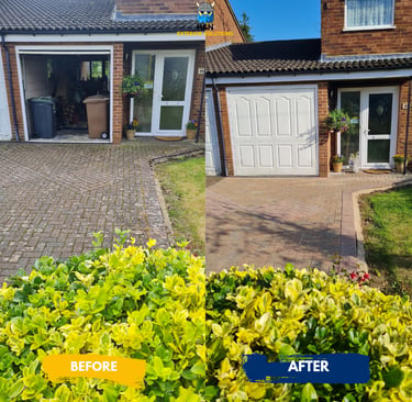 Before and after of driveway