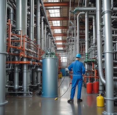 Stacks of specialty and hygiene chemical containers ready for export.