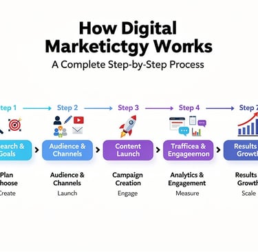 Digital marketing process explained with another diagram
