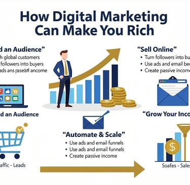 How digital marketing can make you rich infographic
