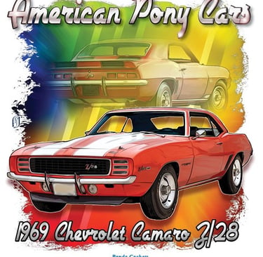 Cachet illustration of of American Pony Car, 1969 Camaro