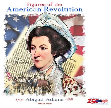 Cachet illustration of Abigail Adams