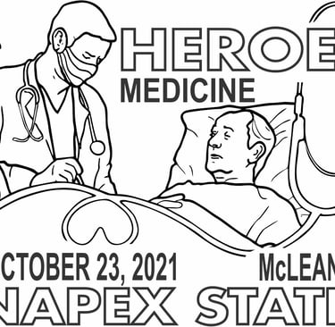 Show cancel illustration celebrating heroes in medicine