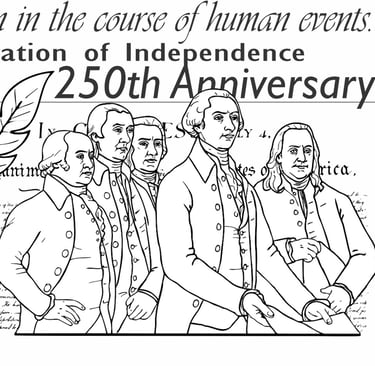 Show cancel illustration for the Declaration of Independence
