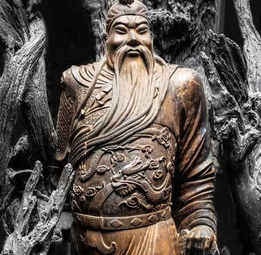 Photo of old Chinese wood carving