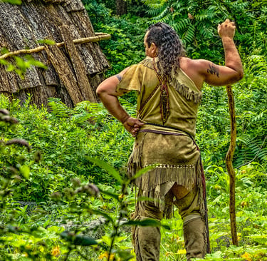 Photo of standing early Native American 