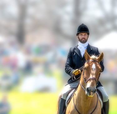 Photo of man on horse