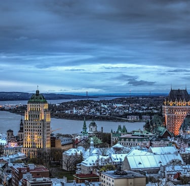 Photo of Quebec old town at sundown