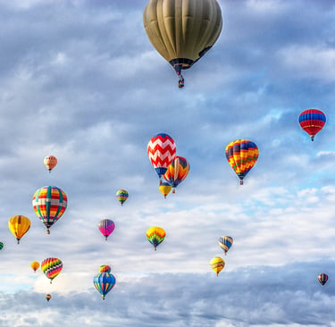 Photo of many hot air balloons in NM