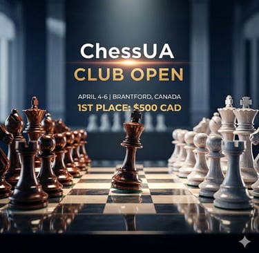 ChessUA Club Open in Brantford April 4-6