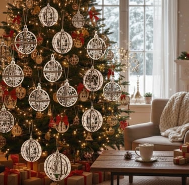 WEIHNACHTSDEKORATION UND PERSONALISIERTE HOLZLAMPEN BUCHS SG.