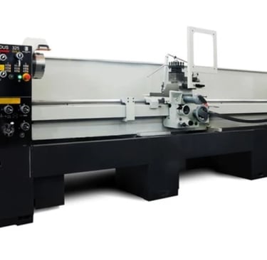 Industrial Nardini Nodus 325 conventional engine lathe machine for precision metalworking.