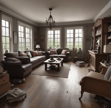 Bright living room with modern inventory