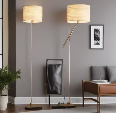 torchiere lamp turned on