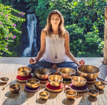 Tibetan singing bowl used for meditation and sound healing