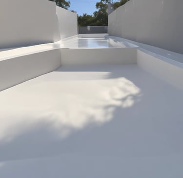 Our skilled team applying waterproofing treatment on a building facade in Gwalior.