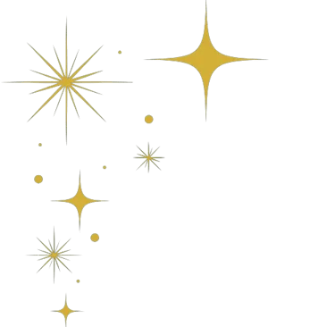 Elément décoratif - étoiles scintillantes- Rubenia Timmerman, auteure.